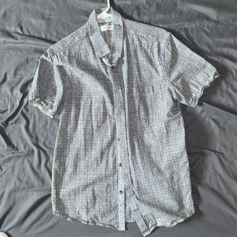 Five four short sleeve button up shirt